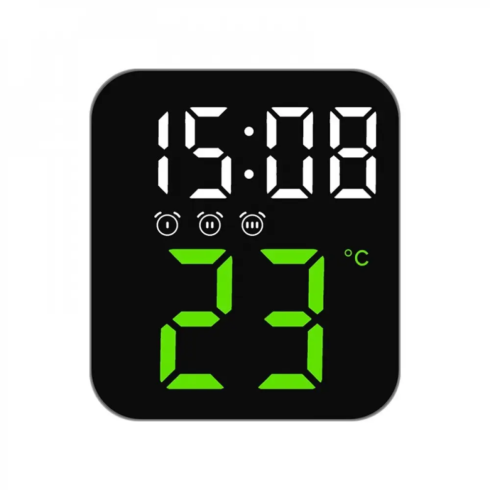 LED Digital Wall/Table Clock Time Temperature Disp...