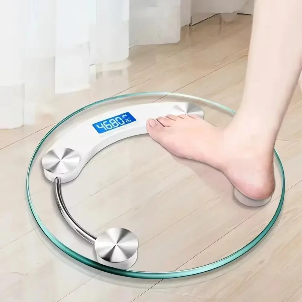 Digital Scale, Round Transparent Weight Scale