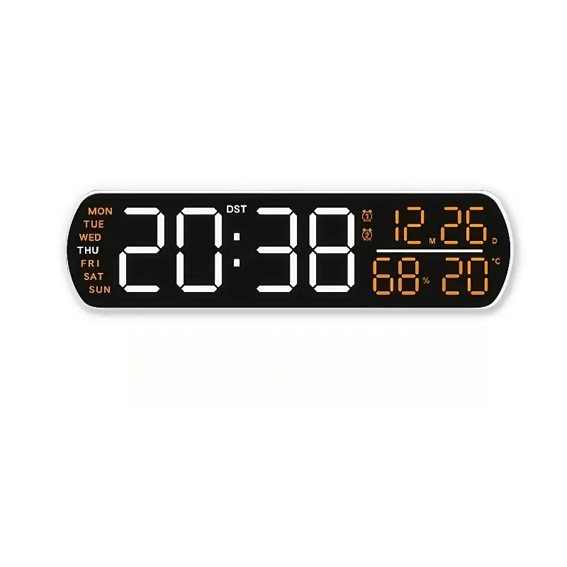 LED Alarm Clock TEMP Display Dual Alarm Timer Countdown Dimming 12/24H Digital Table Clock