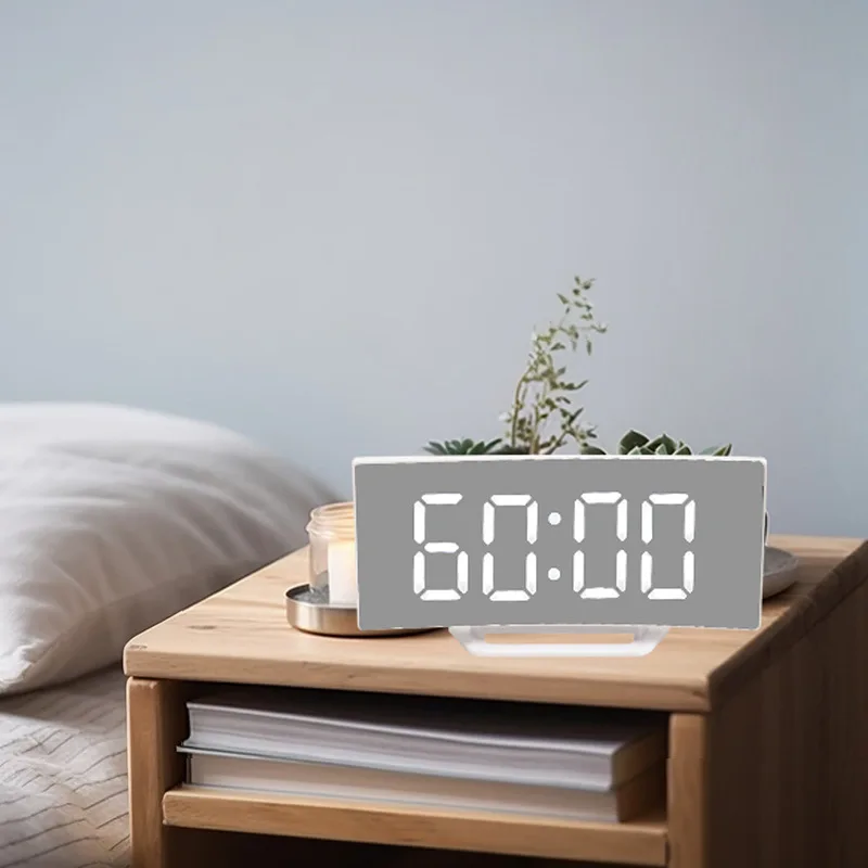 LED Digital Alarm Clock Large Screen Electronic Clock