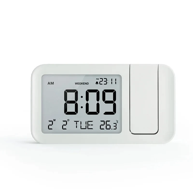 Rechargeable LED Digital Projection Alarm Clock with USB Charger