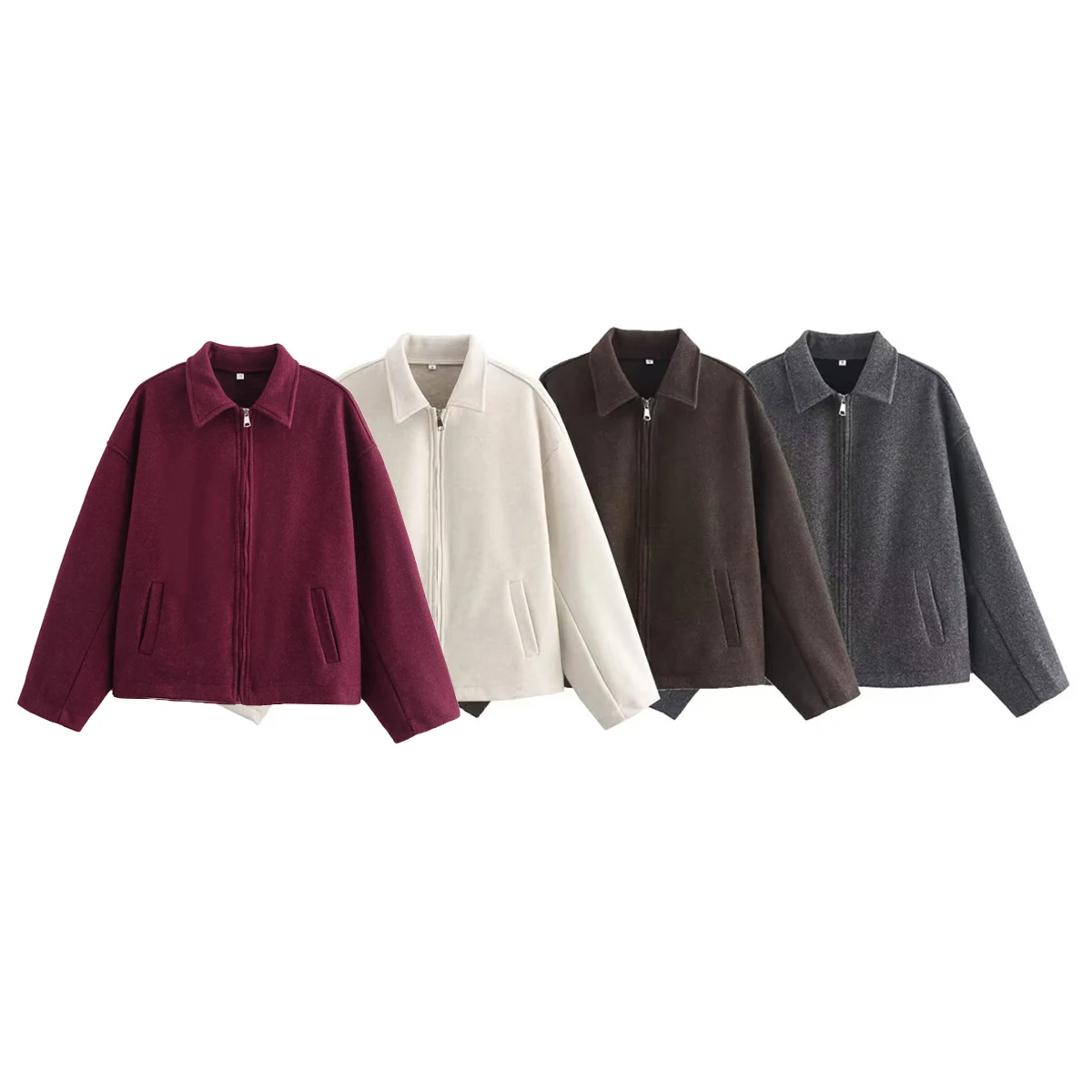 Fashion Jacket For Women Elegant Lapel Long Sleeve Short Coats