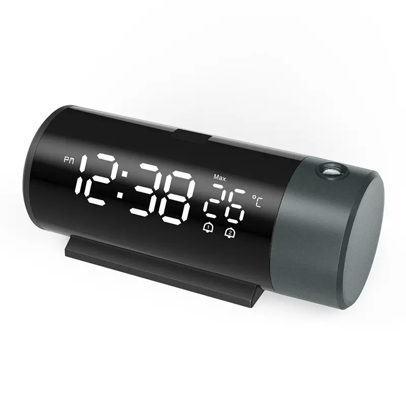 Digital Dual Alarm Clock LED Thermometer Desk Bedr...