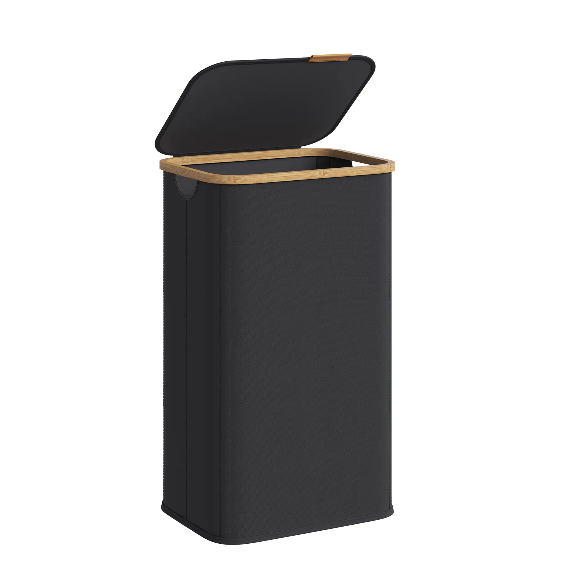 Laundry Hamper Laundry Basket With Lid Foldable Storage Basket Bamboo Frame