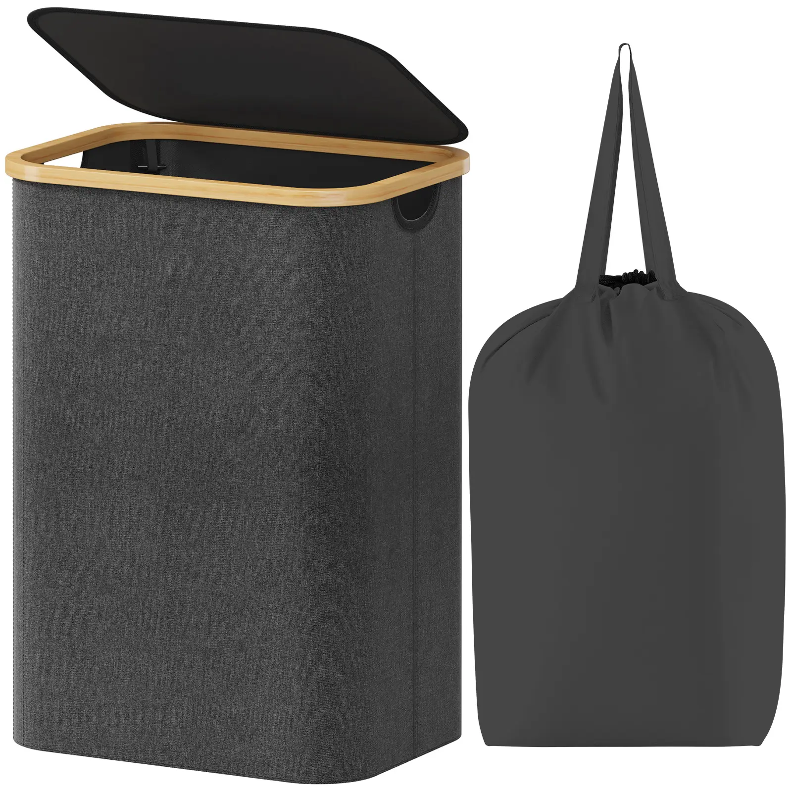 Laundry Basket With Lid Clothes Hampers For Laundr...