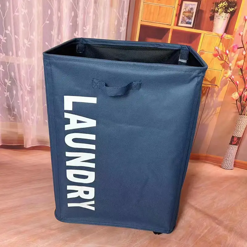 Aluminum-tipped Oxford Cloth Dirty Clothes Basket ...