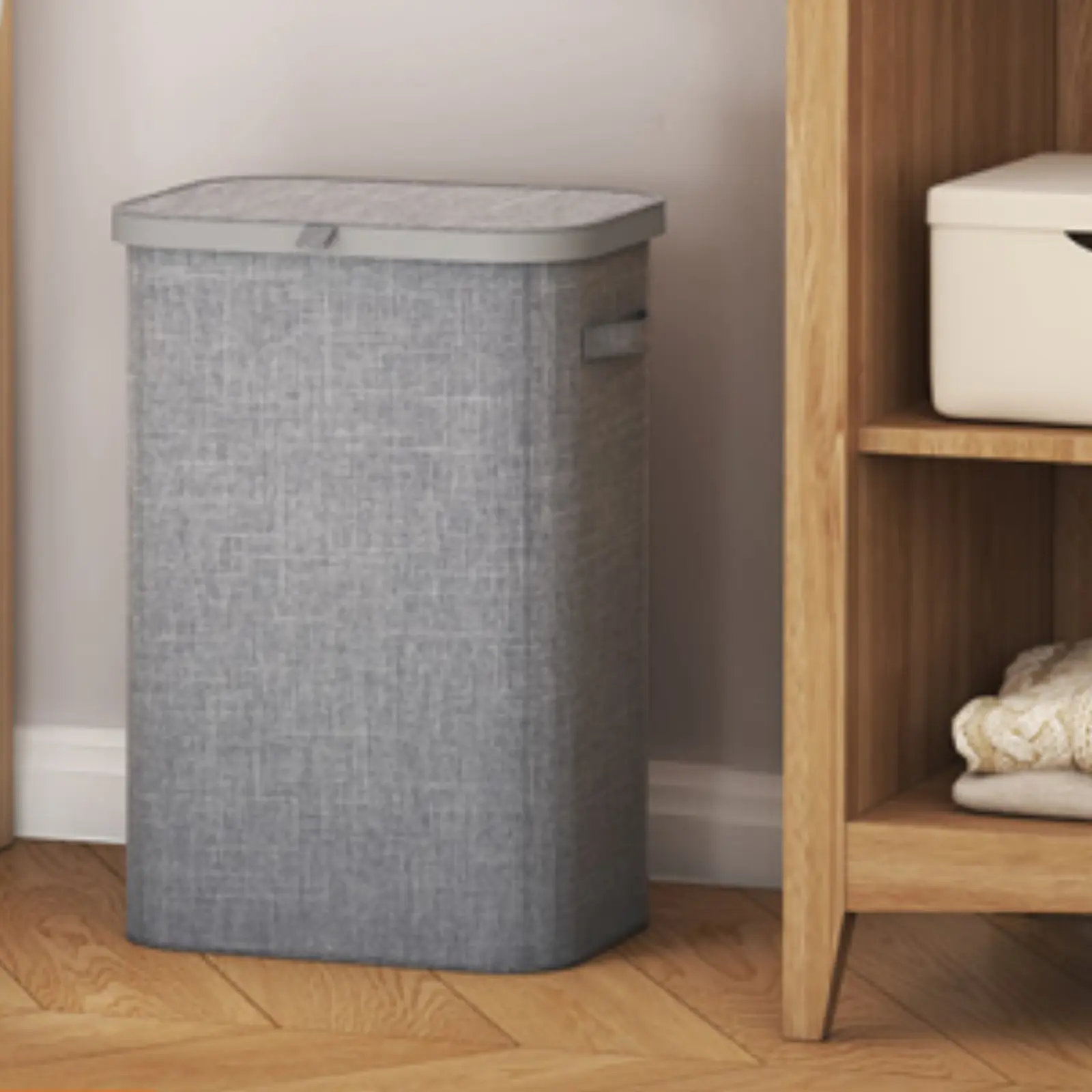 Laundry Hamper With Handles Inner Bag Plastic Fram...