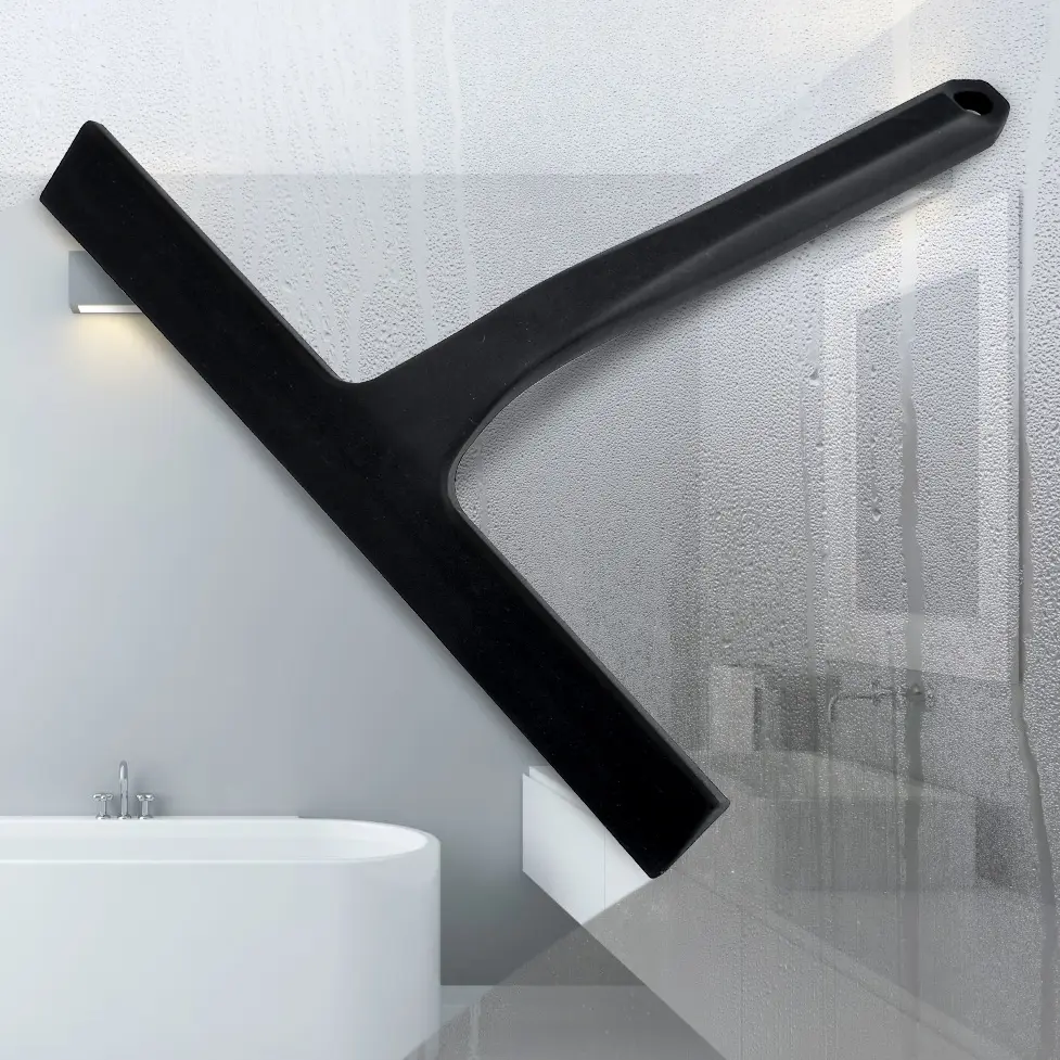 Shower Squeegee Wiper Scrape With S Hook Suction Cup Cleaning Tool Glass Mirror