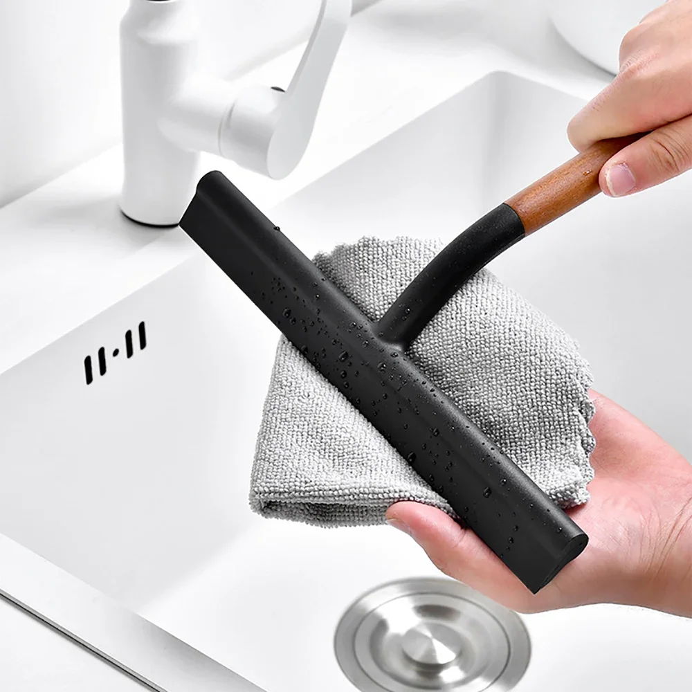 Non-Scratch Soft Squeegee Kitchen Sink Countertop Squeegee Window Mirror Water Wiper