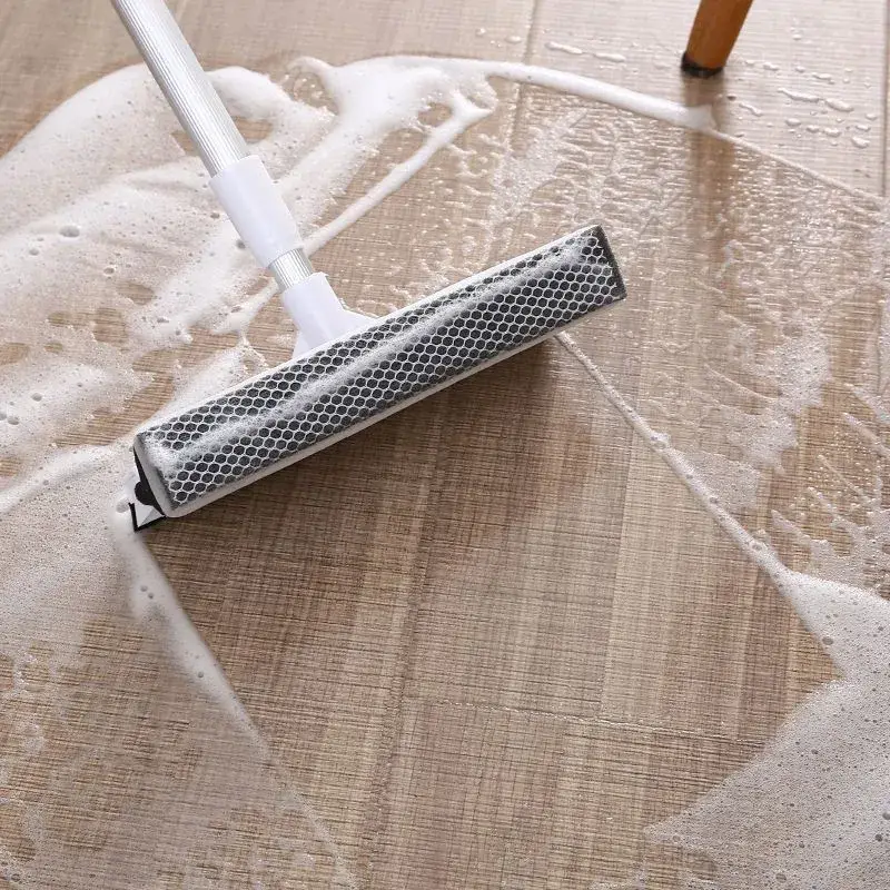Window Cleaning Brush Bathroom Mirror Glass Wiper Adjustable Long Handle