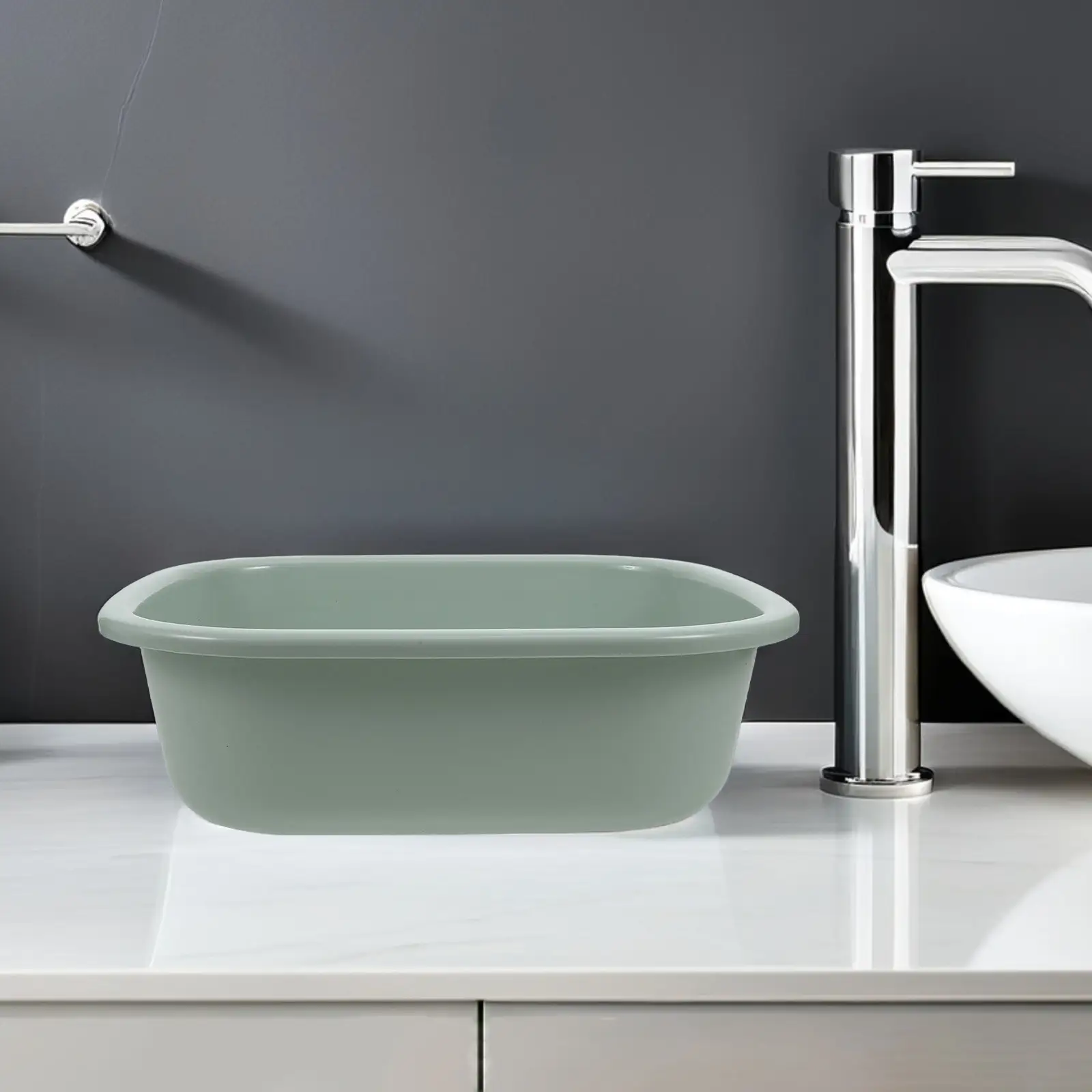 Heavy-Duty Plastic Washbasin Multi-Functional