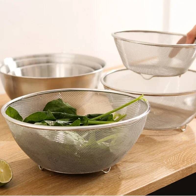 Stainless Steel Draining Two-Piece Draining And Rinsing Set