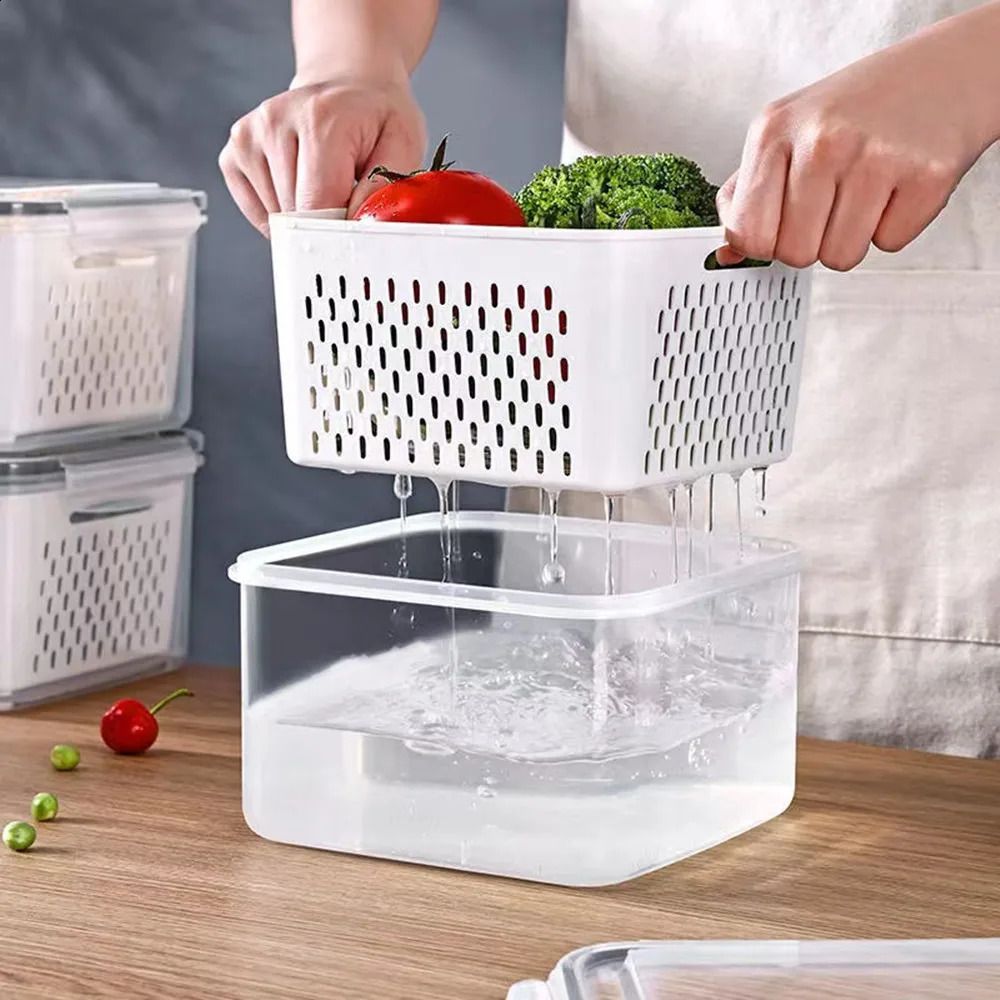 Fresh Fruit And Vegetable Box Drain Basket