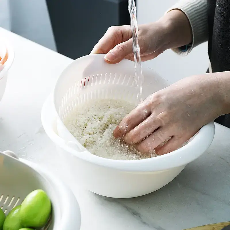 Double-Layer Fruit And Vegetable Tray With Detachable Drain Basket
