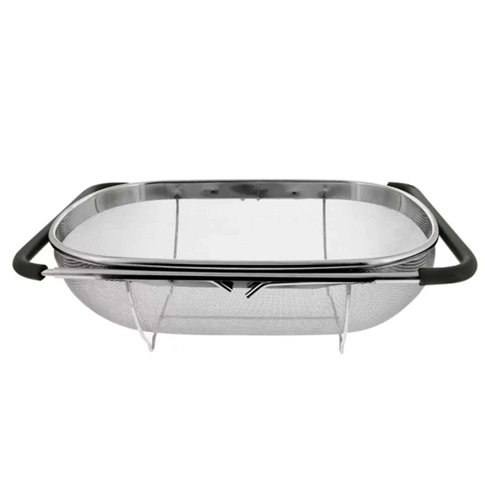 Retractable Drain Basket With Rubber Handle And Fi...