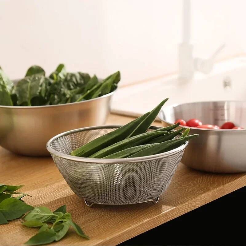 Stainless Steel Draining Two-Piece Draining And Rinsing Set