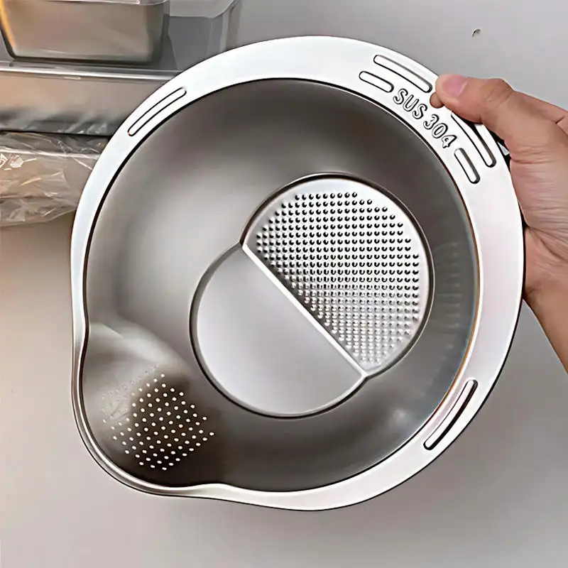 Stainless Steel Drain Basket For Household Kitchen...
