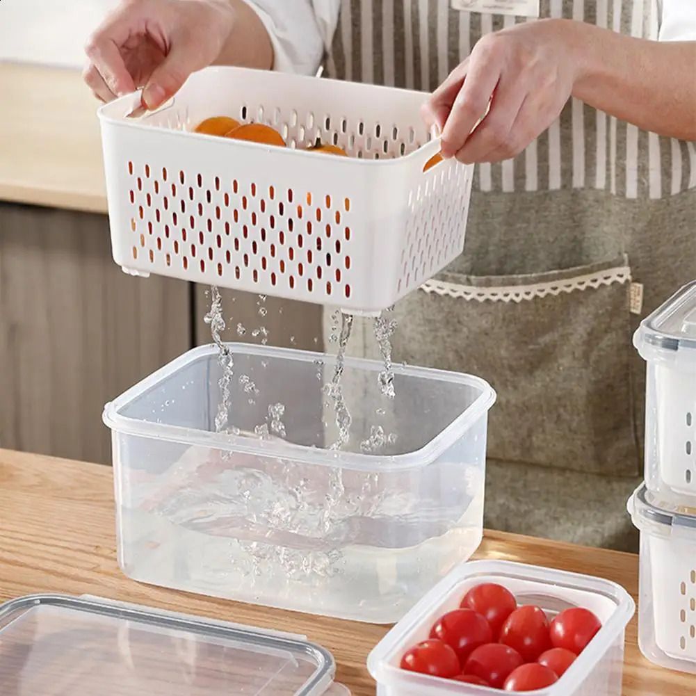 Fresh Fruit And Vegetable Box Drain Basket