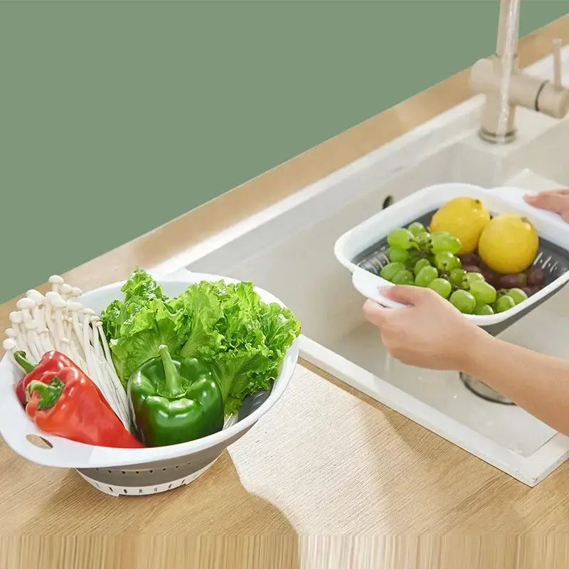 Foldable Kitchen Storage Basket With Filter