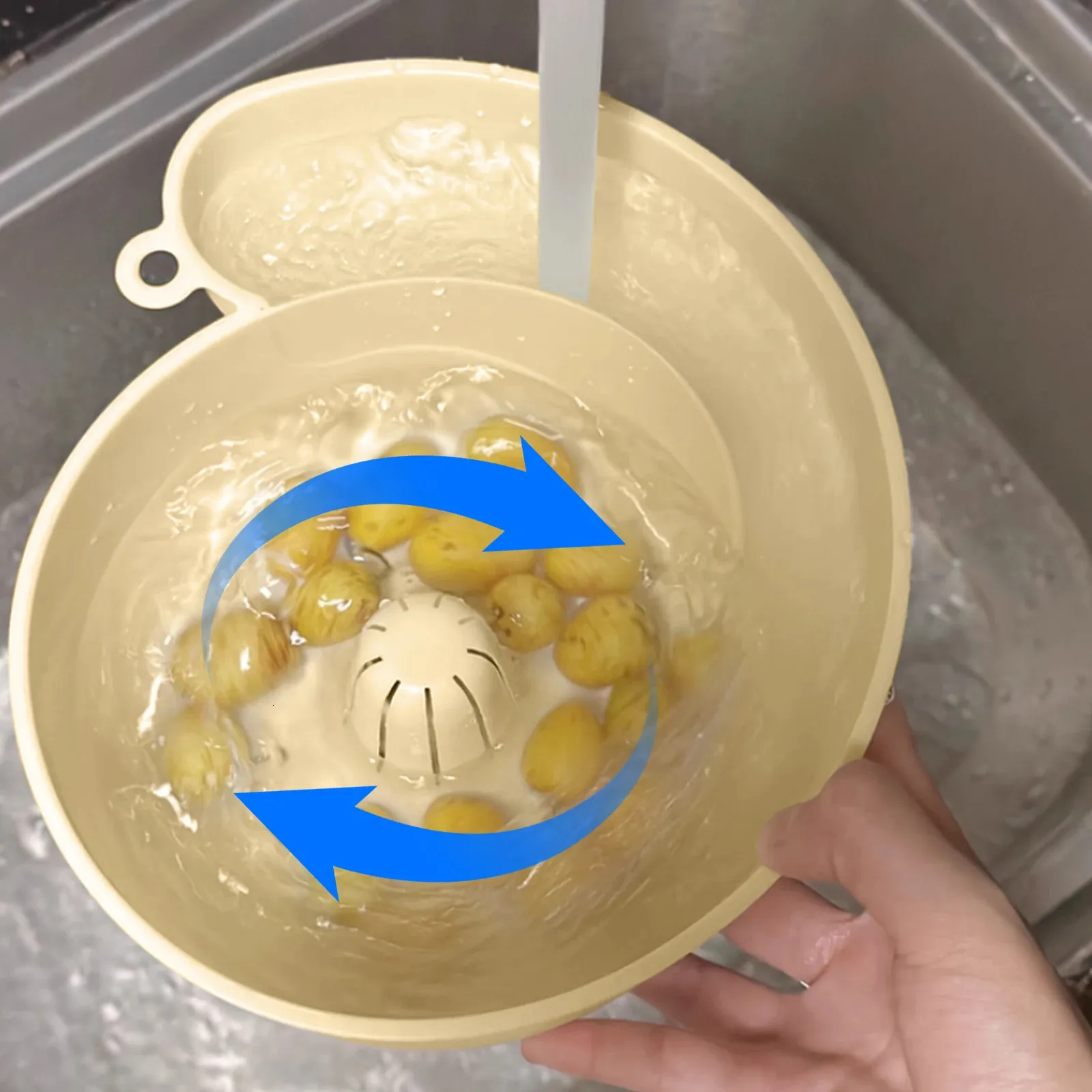 Automatic Cleaning Basket Snail-Shaped Drain Basket
