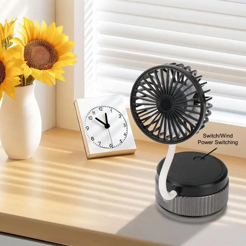 Suction Cup 360-Degree Rotating Handheld Fan