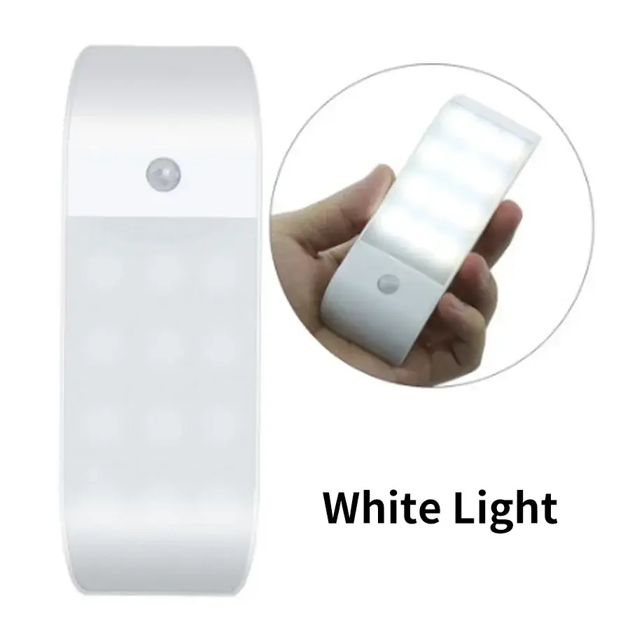 Motion Sensor LED Night Light USB Rechargeable Wal...