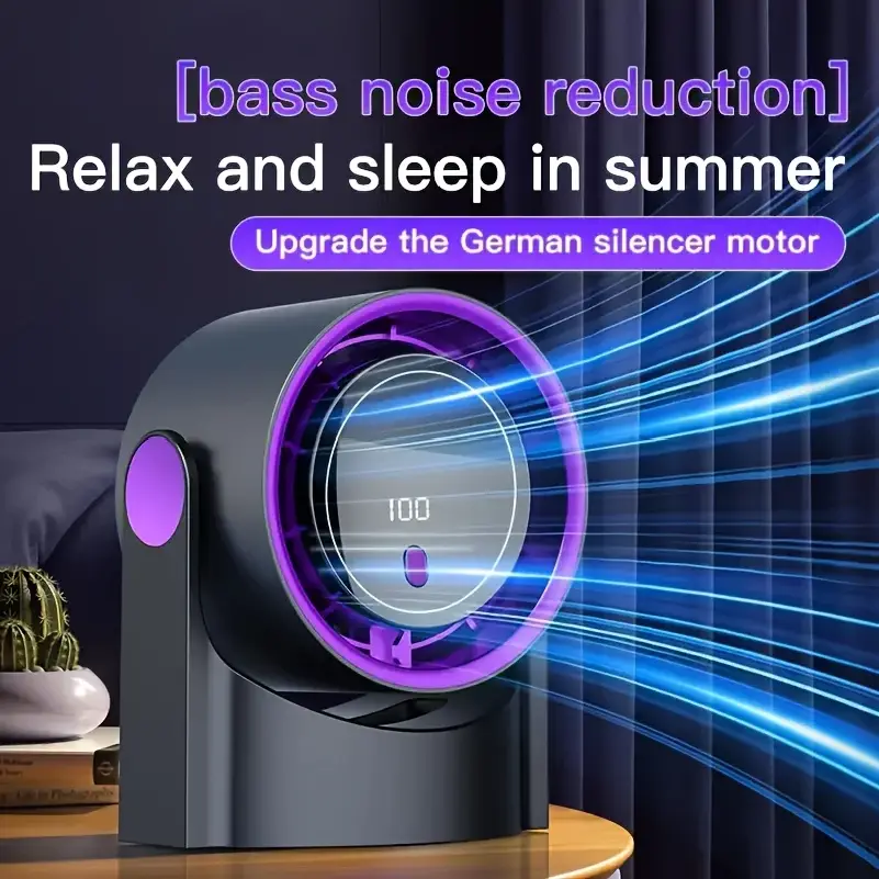 Bladeless Turbine Desktop Fan For Digital Displays