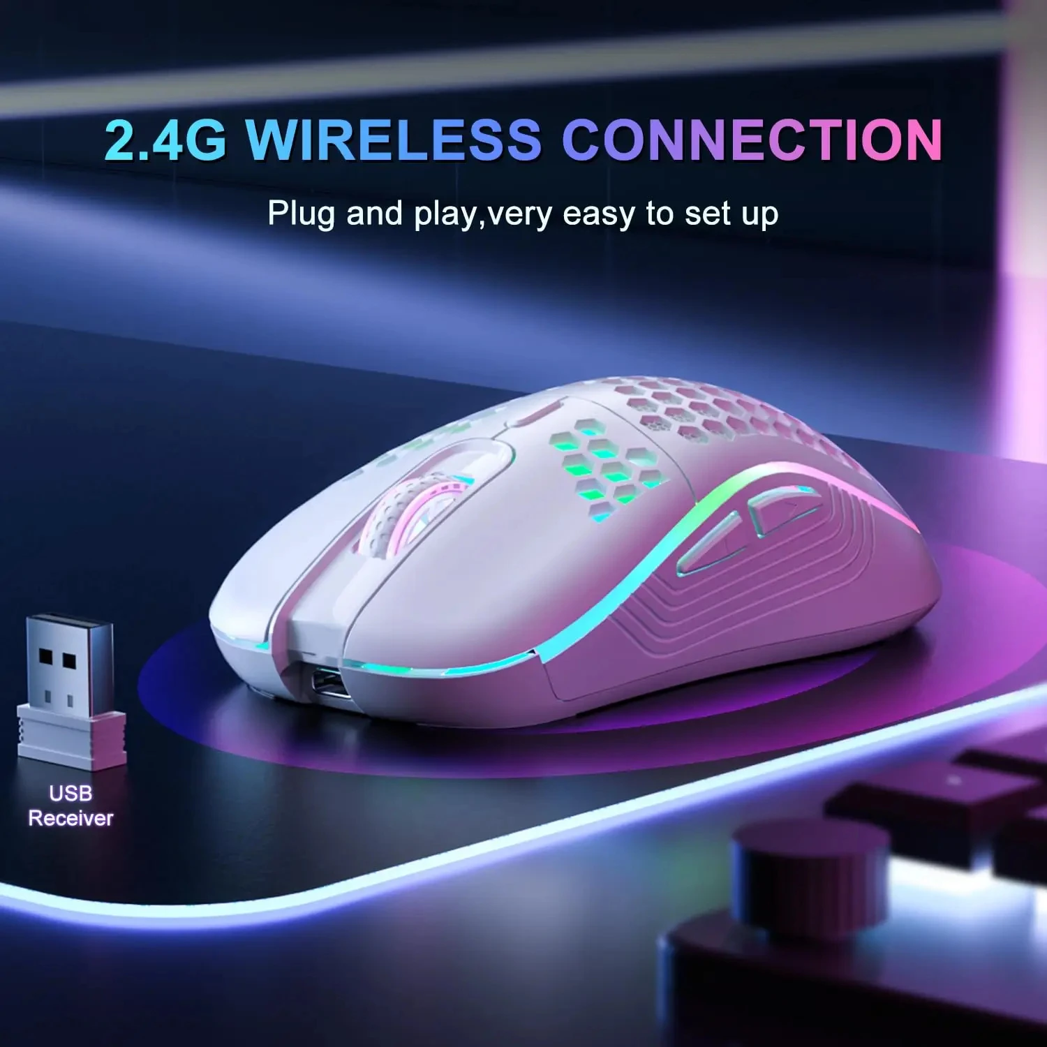 RGB артқы жарығы бар сымсыз о...