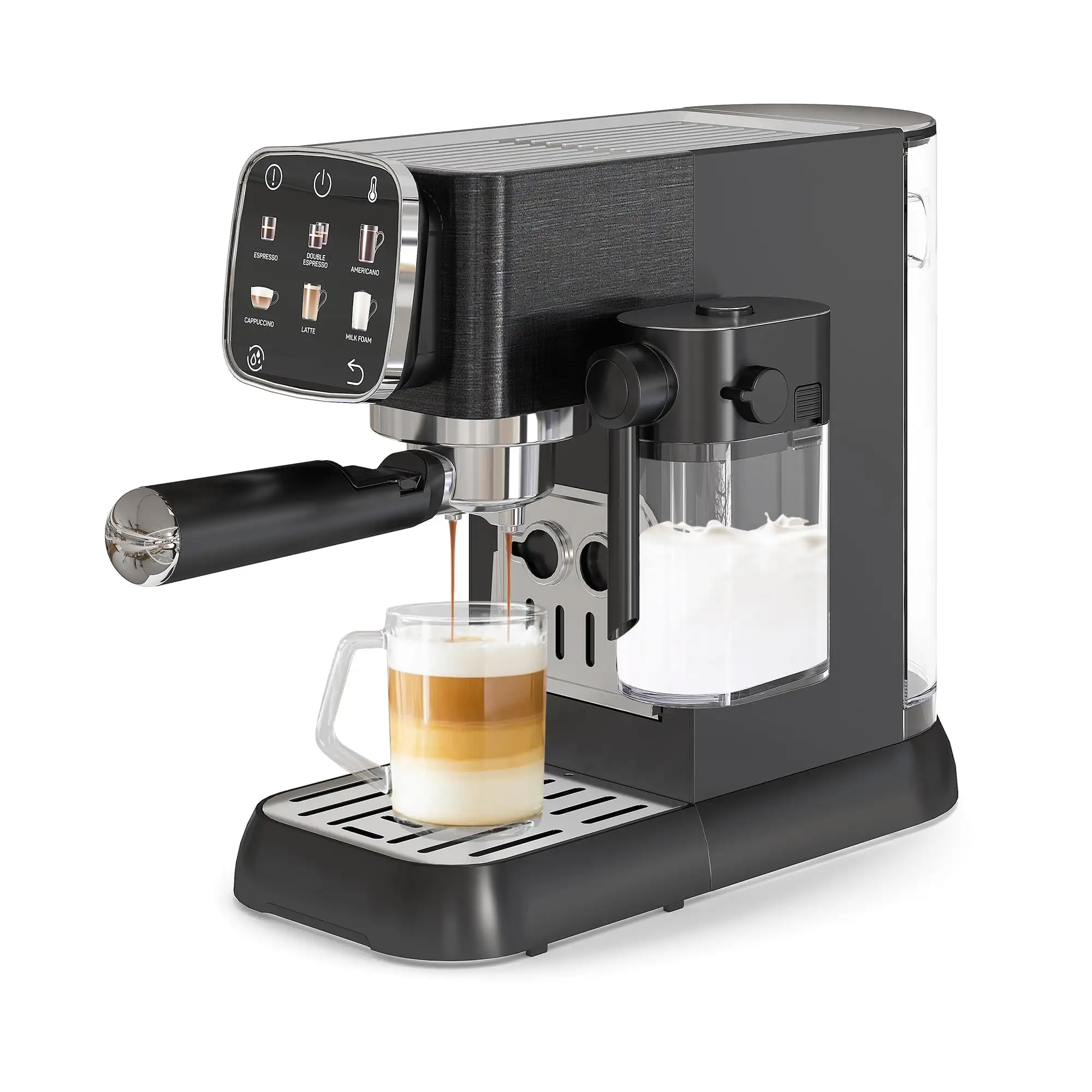 Professional Fully Automatic Coffee Machine With Milk Frother And Touchscreen Control