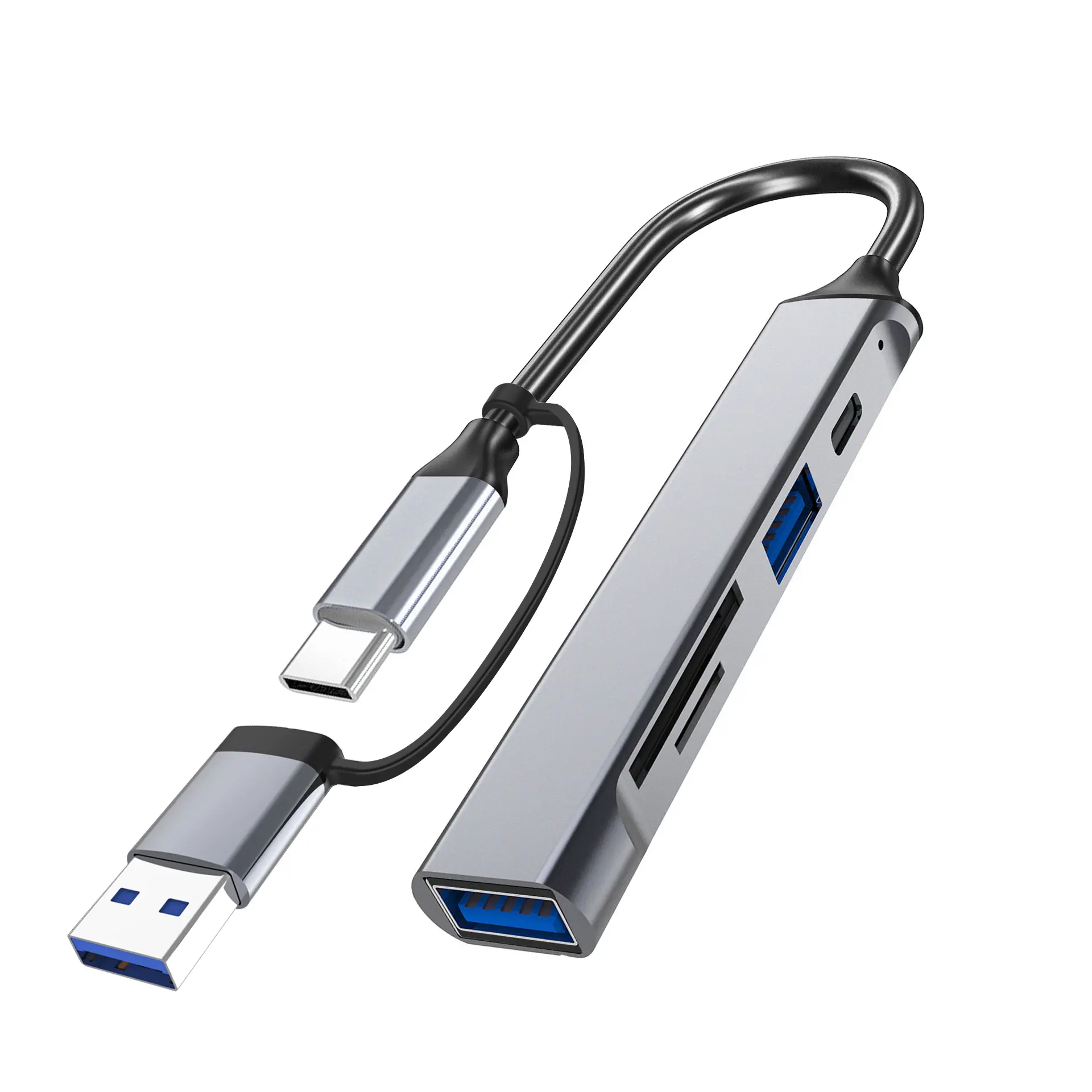 Hub with USB Converter Supports OTG Phone Computer
