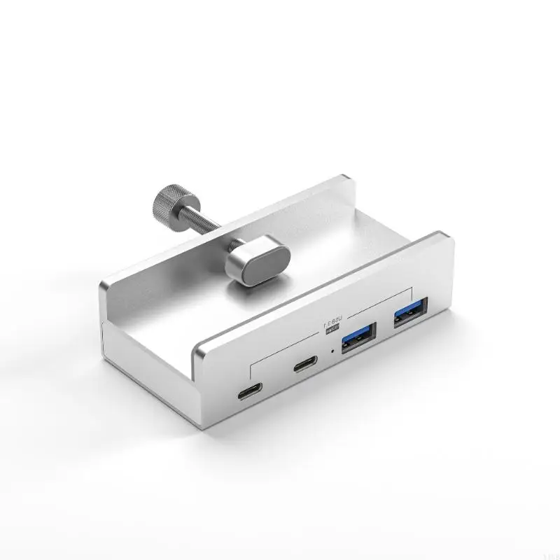 USB C USB HUB 4 Ports Docking HUB Clamp for Desk Computer
