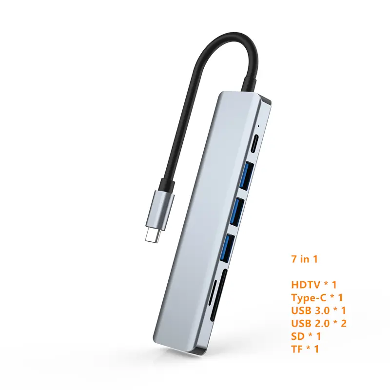 USB C Hub Splitter USB 3.0 Type C Adapter SD TF Docking Station