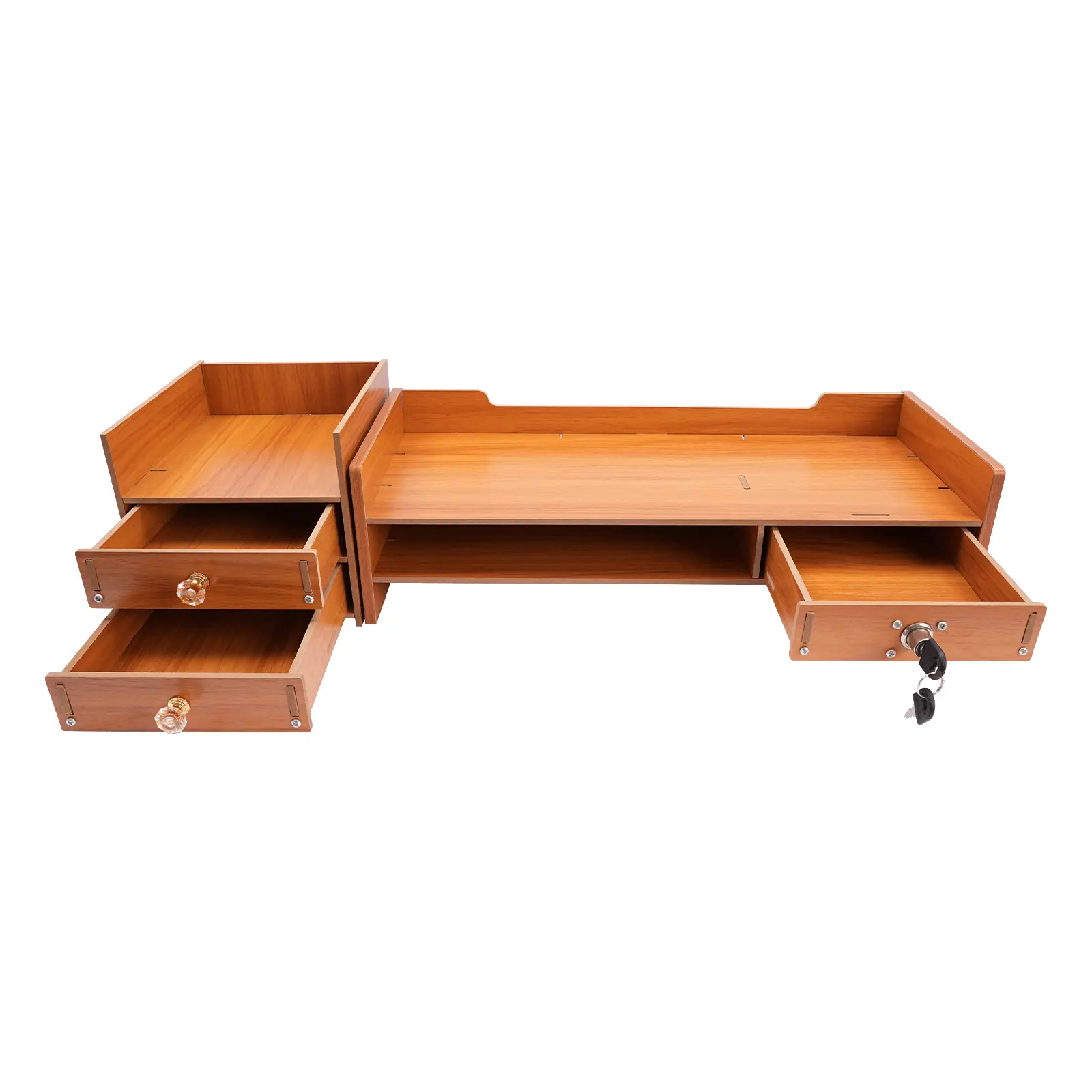 Computer Monitor Stand With Drawer Key And Phone H...