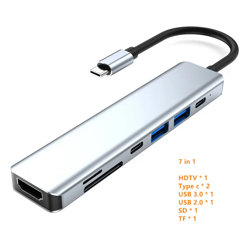 USB C Hub Splitter USB 3.0 Type C Adapter SD TF Docking Station