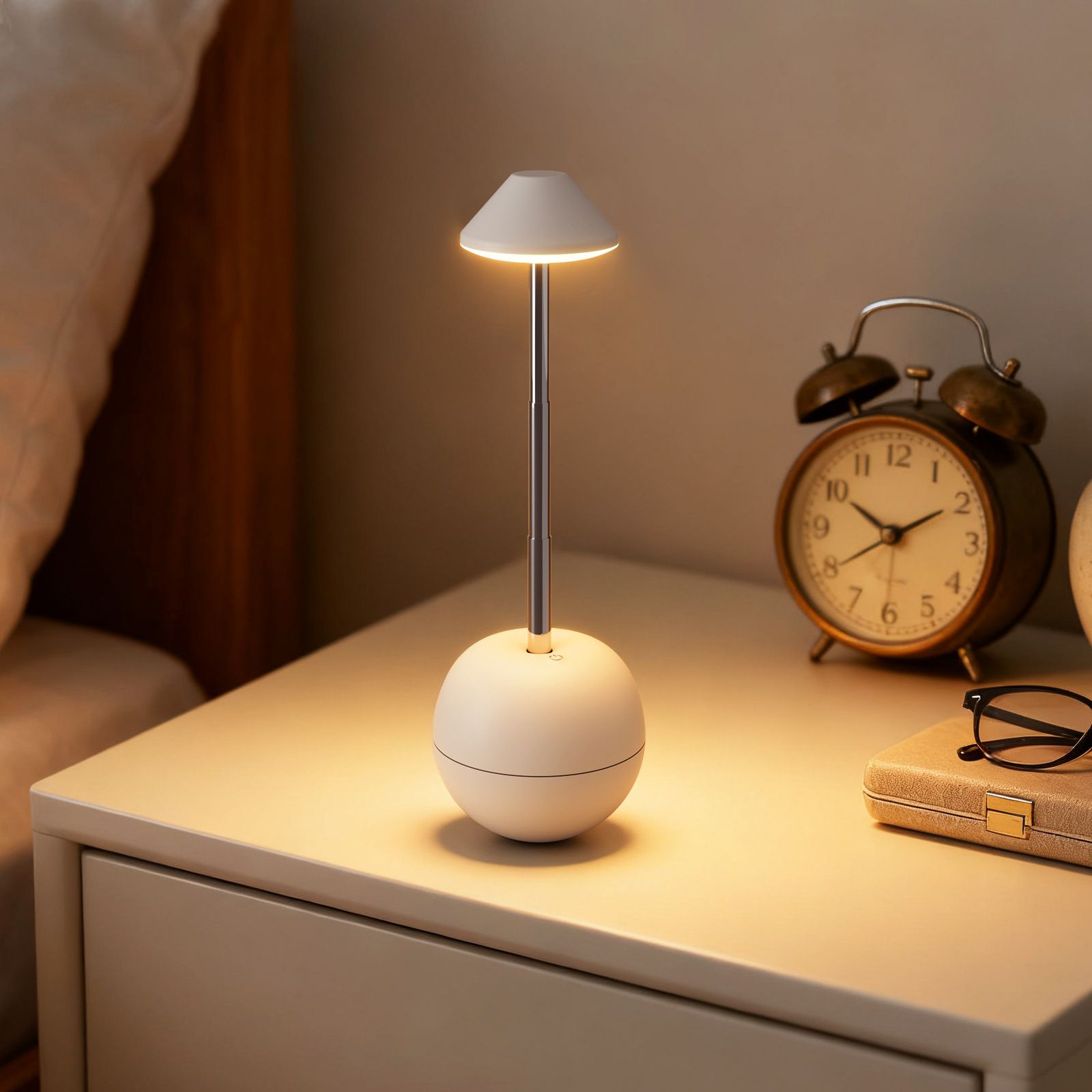 RGB Table Lamp Rechargeable Remote Control Height ...