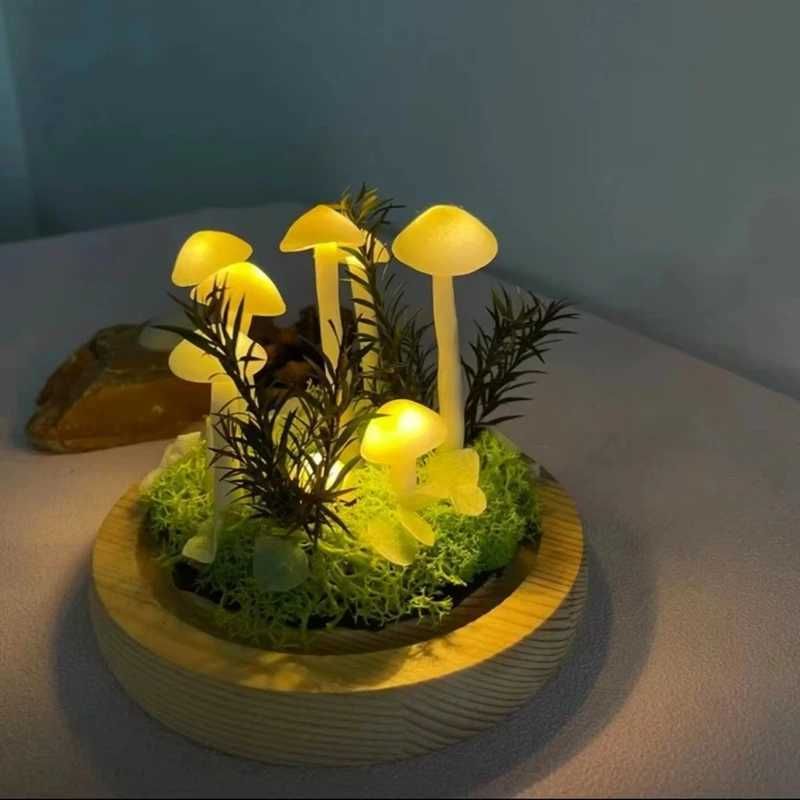 Small Mushroom Lamp Night Light Craft