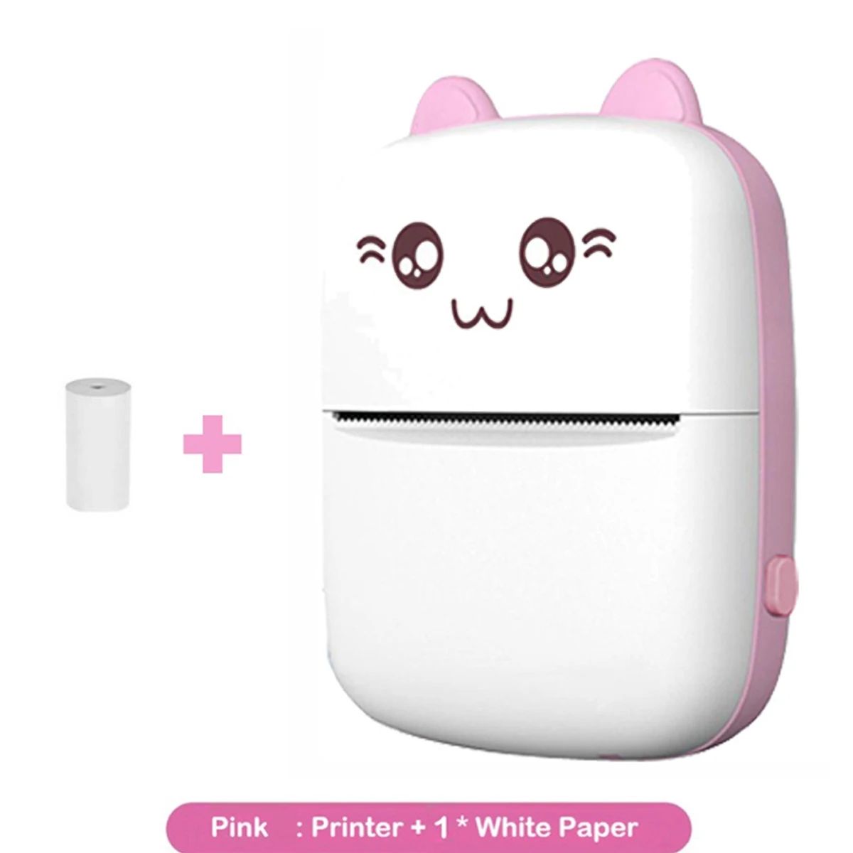 Portable Mini Thermal Printer Wireless BT Photo Label Memo Error Problem Print USB Cable