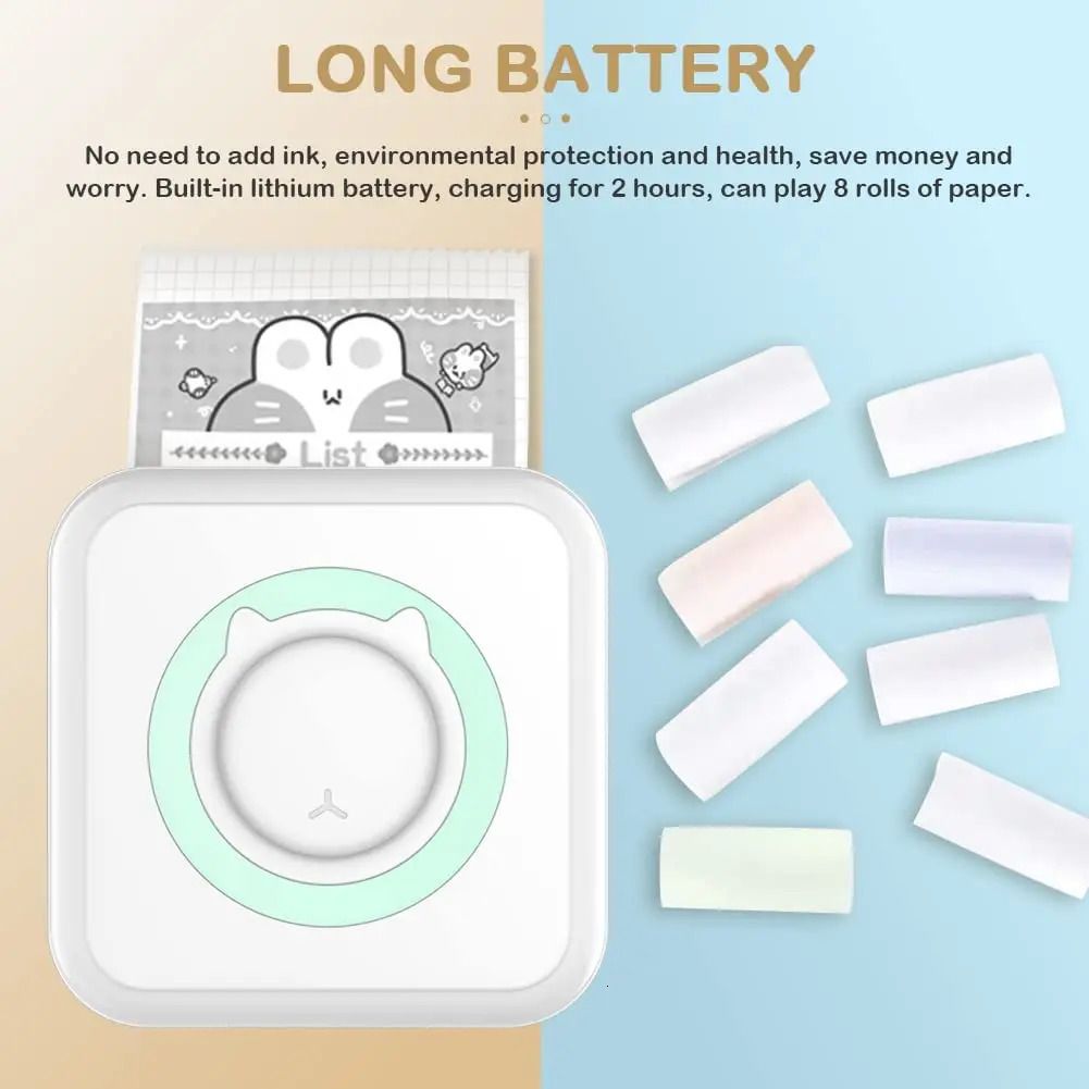 Mini Pocket Printer Wireless BT Connection Thermal...