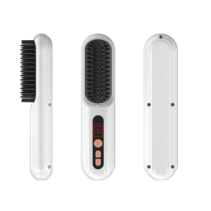 Women's Portable Mini Ionic Hair Straightener Wireless USB Electric Straightening Comb