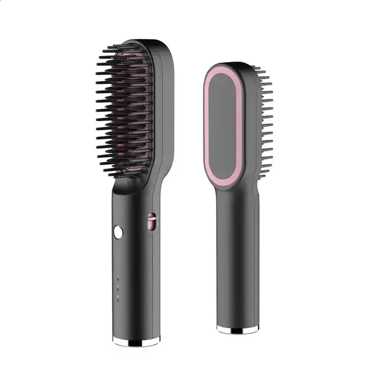 Hair Comb USB Rechargeable Cable Brushes Wireless Electric Iron Portable Hair Straighten