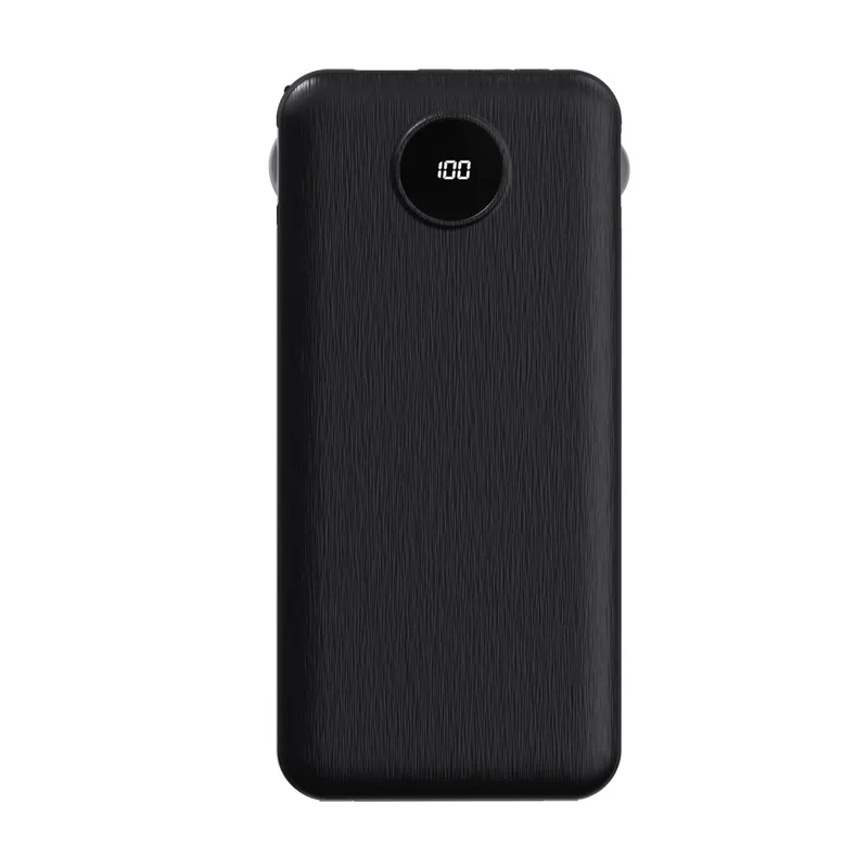 10000mAh Fast Charge Power Bank With Built In Cable And Plug Lightweight