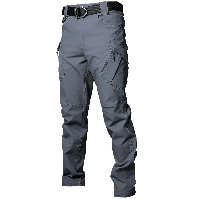 Men's Breathable Cotton Zipper Washed Cargo Pants ...