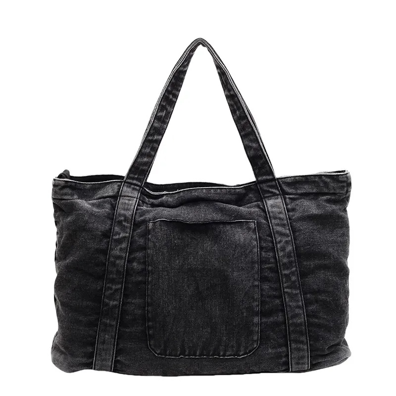 Denim Canvas Tote Ba...
