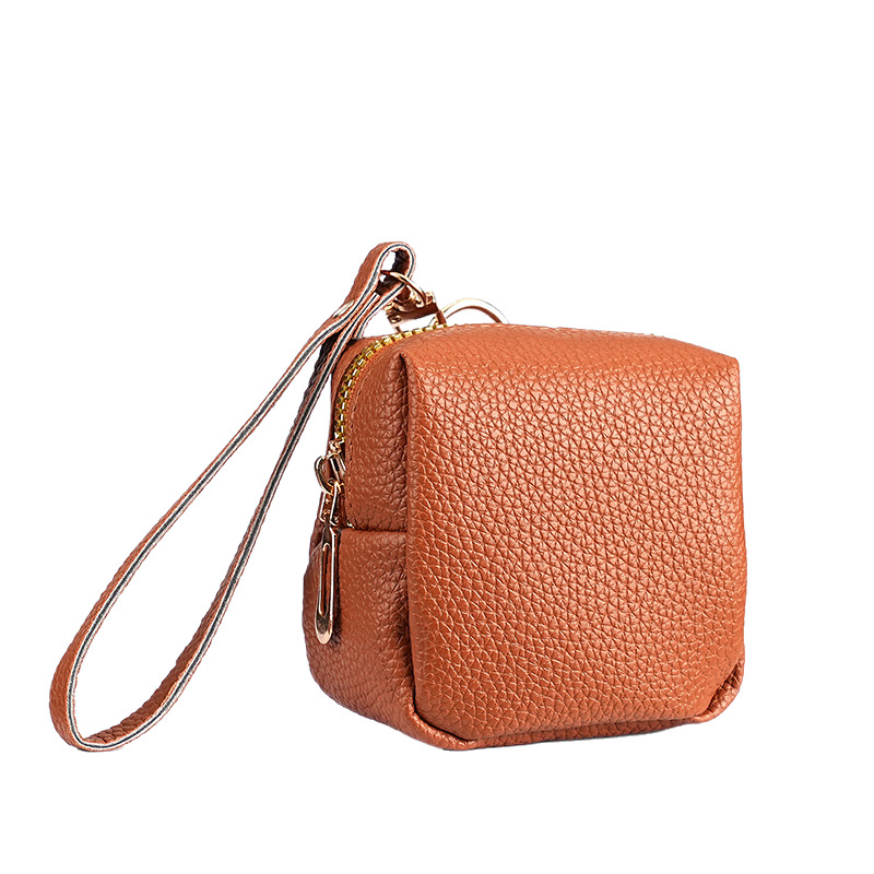 Mini Wrist Bag Carrying Lipstick PU Fashionable Small Card Holder