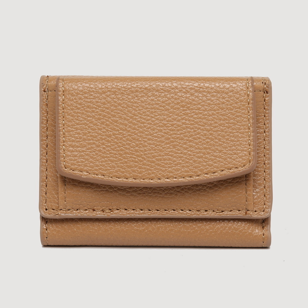Solid Color Minimalist Small Wallet For Women Genuine Leather Purse Wallet Mini Wallet