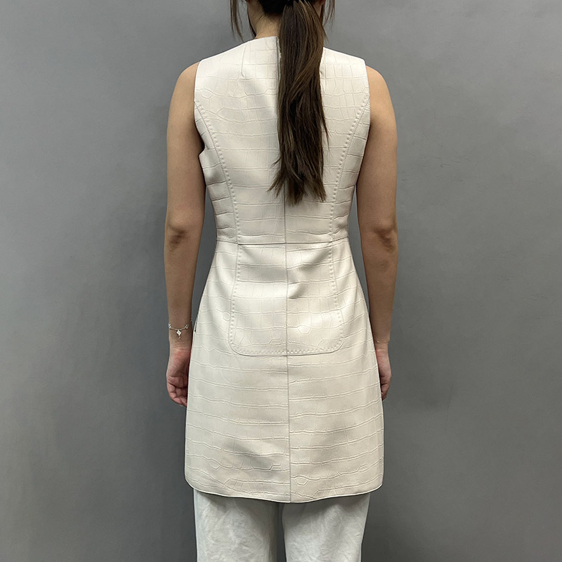 High Quality Real Leather Dress Slim Fit Genuine Leather Dress For Women