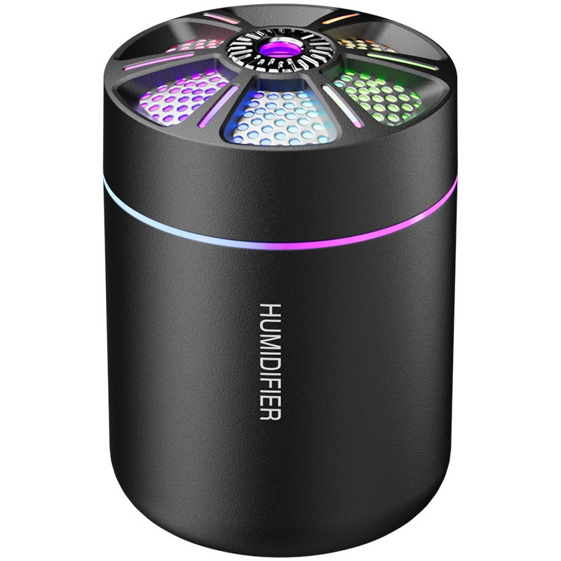 New Small Plastic Cannon Humidifier USB Creative Seven-color Large Fog Volume Desktop Mini Hydration Portable