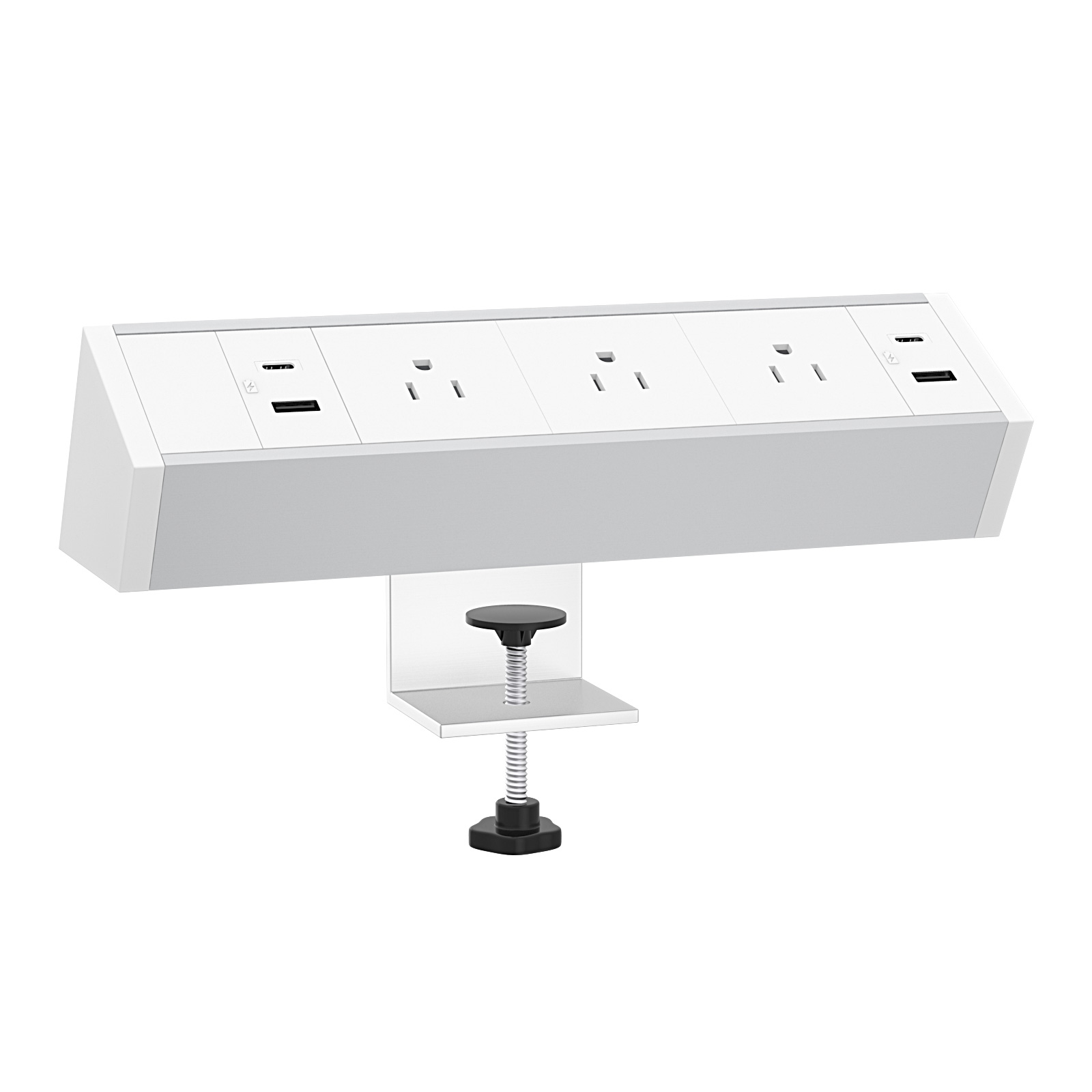 New Clamp Desk Power Strip with Surge Protection USB Socket Plug Fast Charging Support
