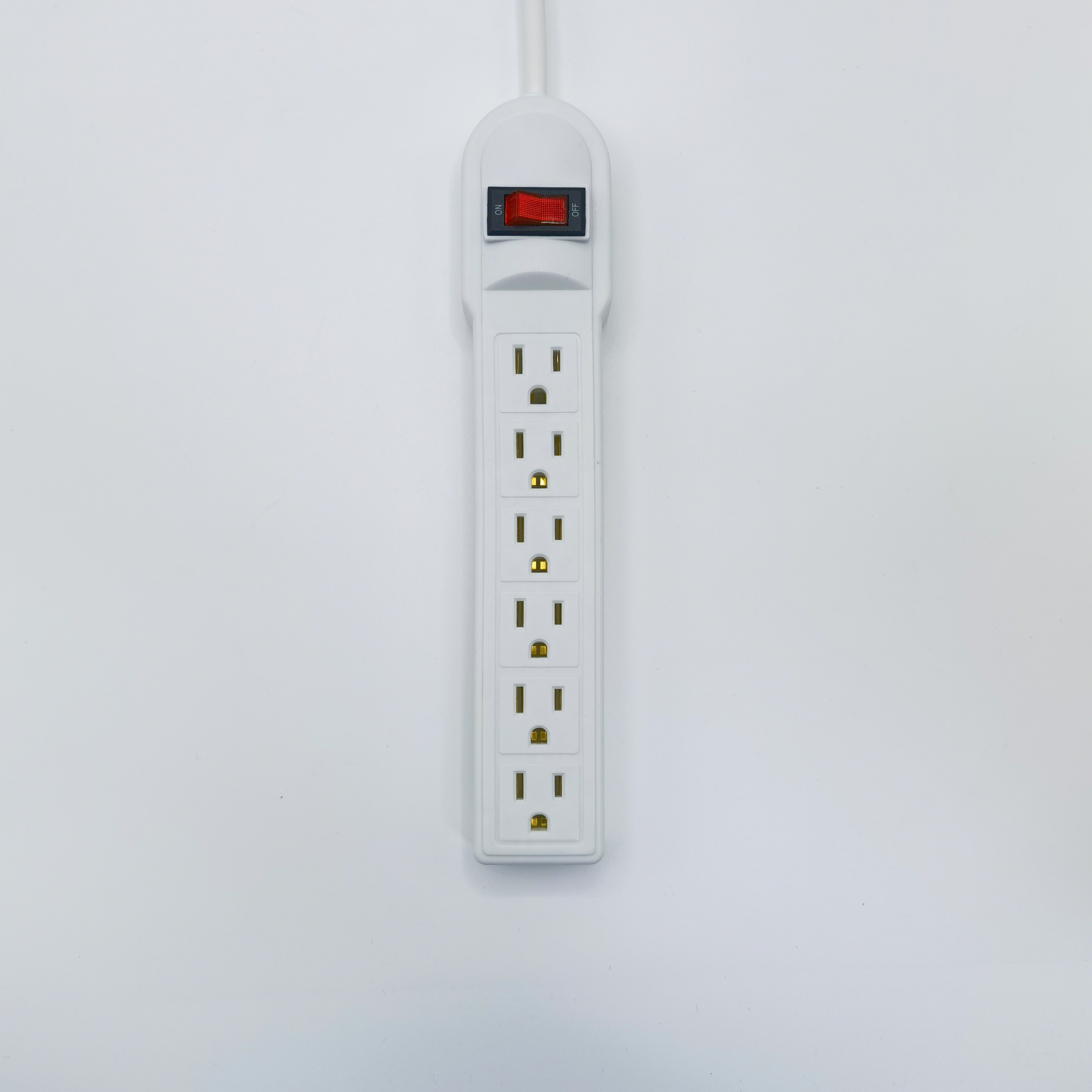 High Quality US Type Power Strip with 6 Outlets for Home & Office Appliance Extension Cord