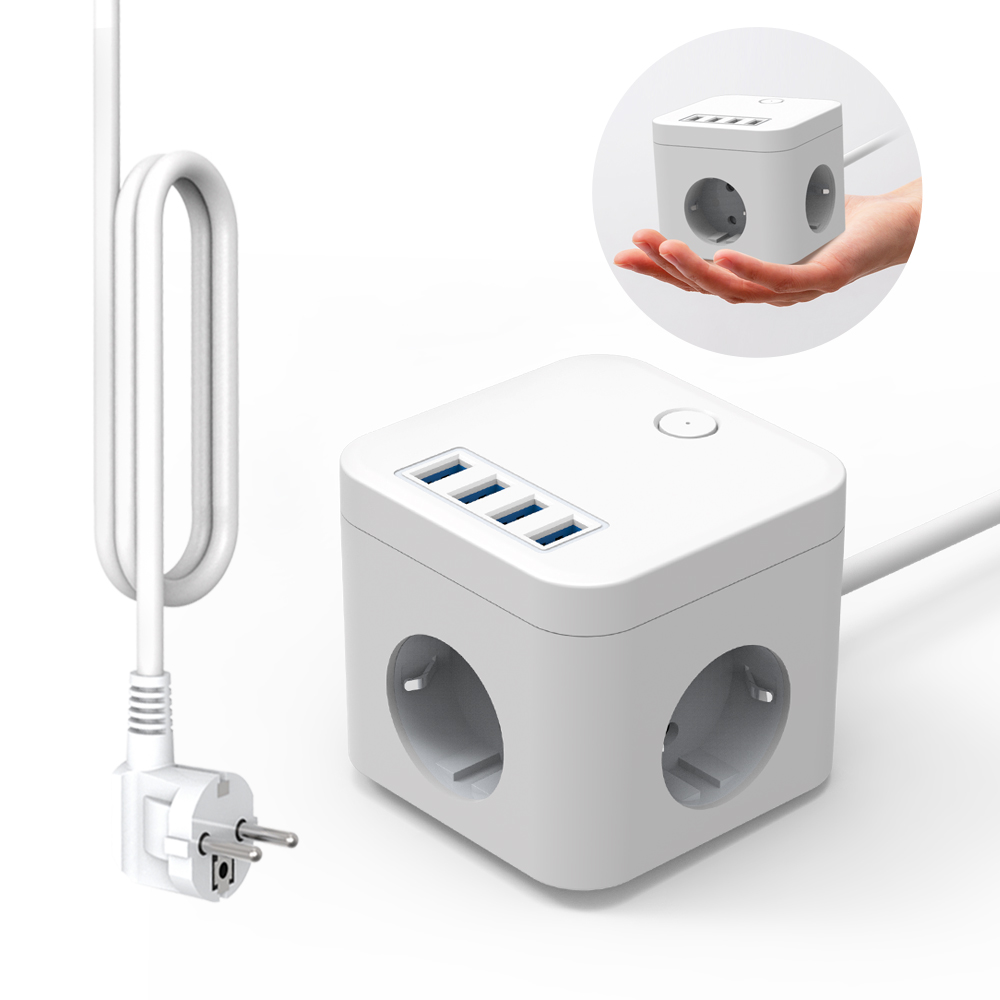 Outlets Power Strip USB Extension Socket Surge Protection for Easy Installation